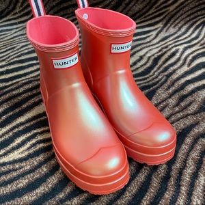 Hunter Boot Short Nebula Pink sz 39 8